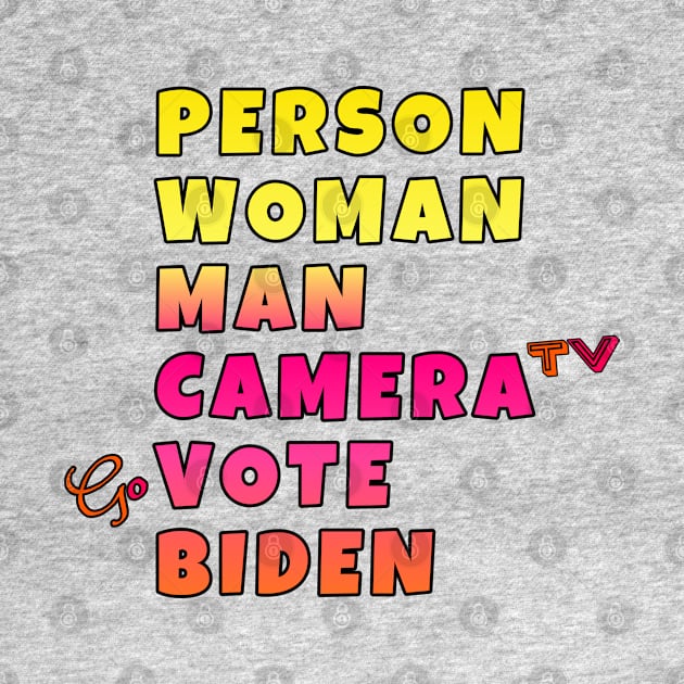 person woman man camera tv go vote biden by Kishu